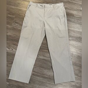 Ashworth Men’s Golf Pants Gray/Beige Mini Check Stretch 36×34